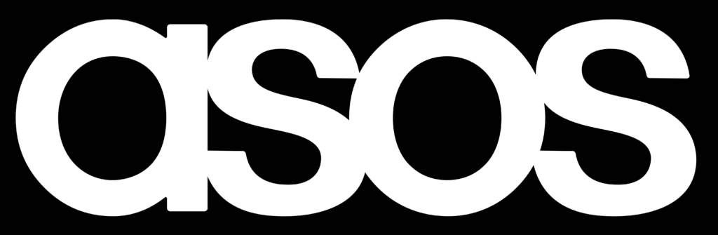 A black and white logo featuring the word "asos" in a modern, minimalist font, emphasizing simplicity and style.